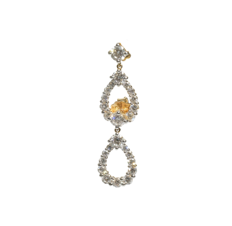 Aria Geometric Halo Earrings