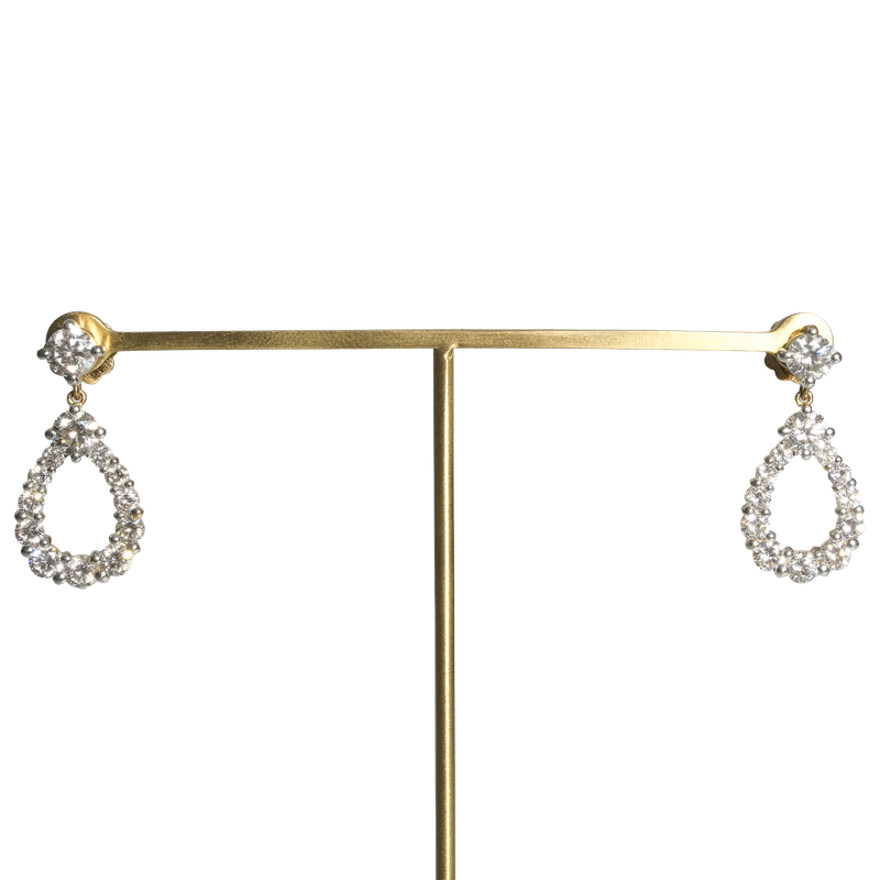 Aria Geometric Halo Earrings — alternate view