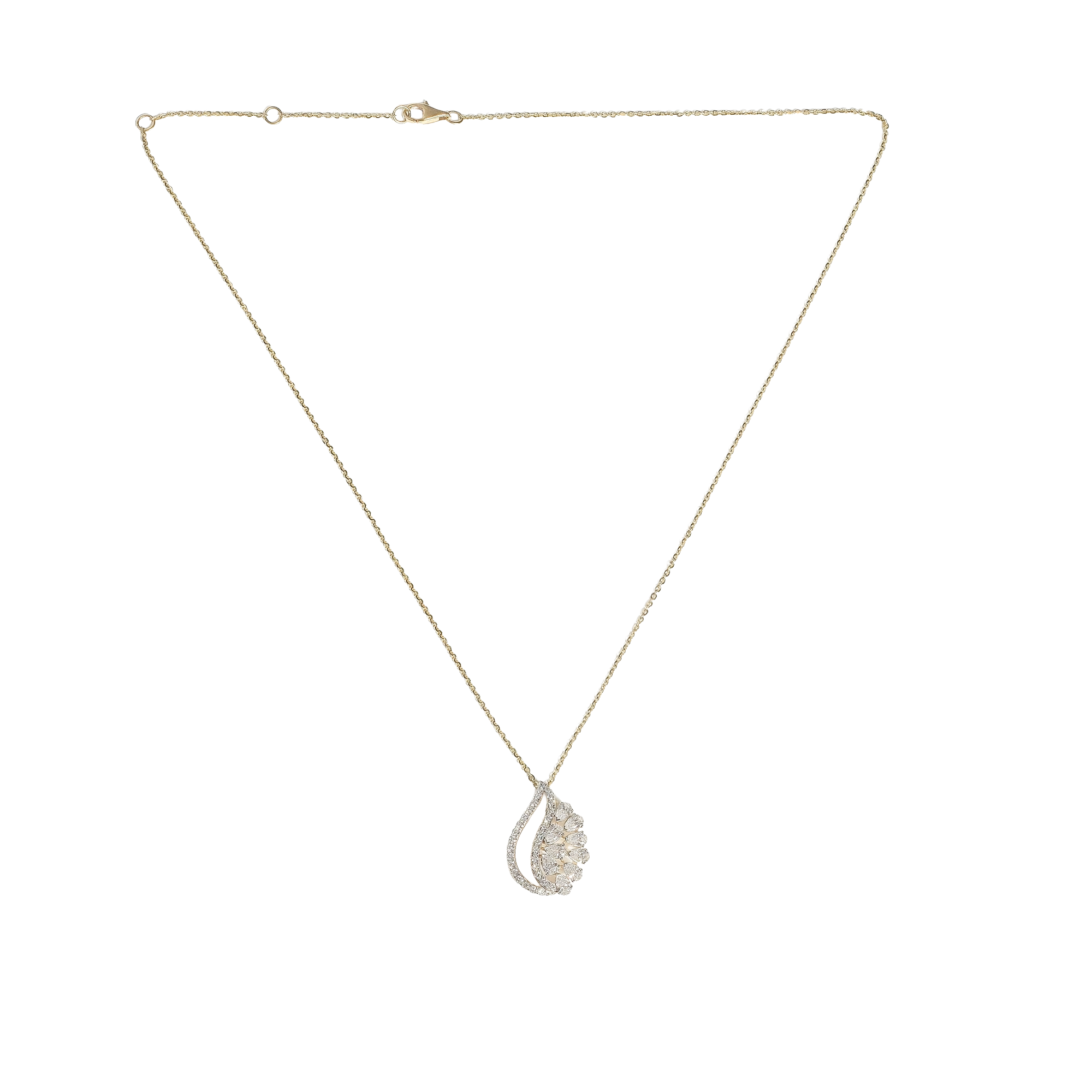 Petal Flow Diamond Pendant